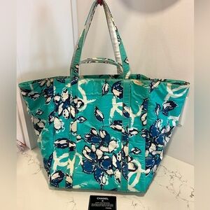 Chanel   large floral tote.